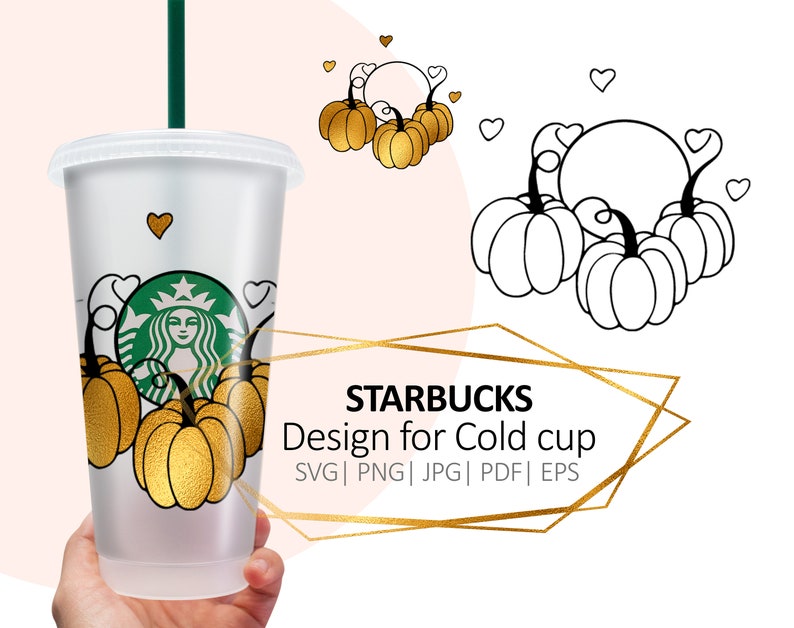 Download Pumpkin Starbucks Coffee SVG file Autumn Cold Cup Cut ...