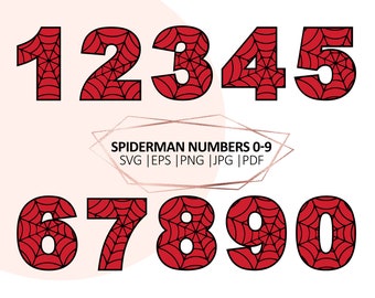 spiderman number etsy