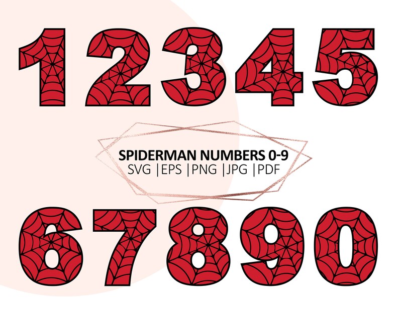 Spider web svg, Spiderman Numbers, Birthday boy svg, Descarga ...