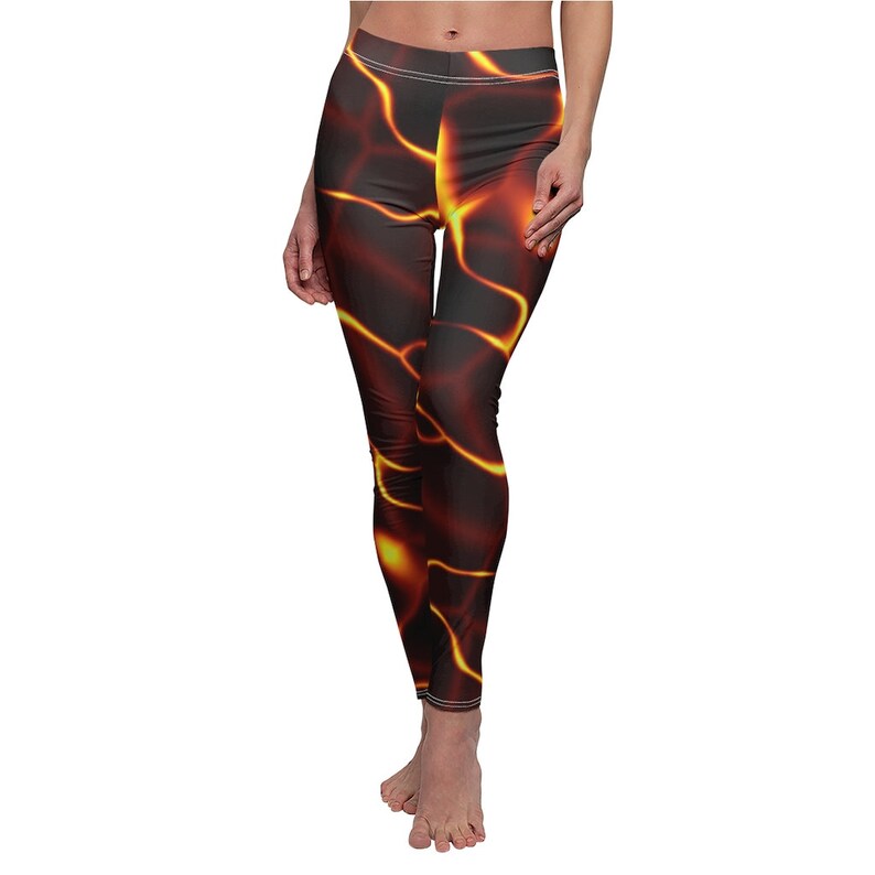 Casual Leggings Medium Size flames