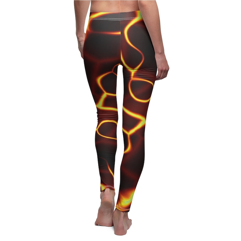 Casual Leggings Medium Size flames