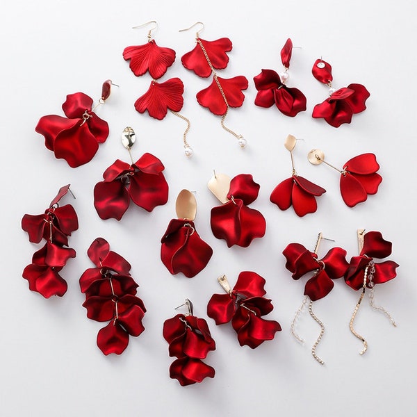 FLORA EARRINGS - RED main image 0