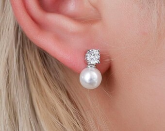 2021 Fashion Pearl Crystal Earrings Stud Drop Dangle Women Wedding Jewelry Gifts