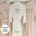 Personalised bridesmaid satin lace robes for bridal party satin robes for wedding robes with lace satin robes for bridesmaids proposal gift