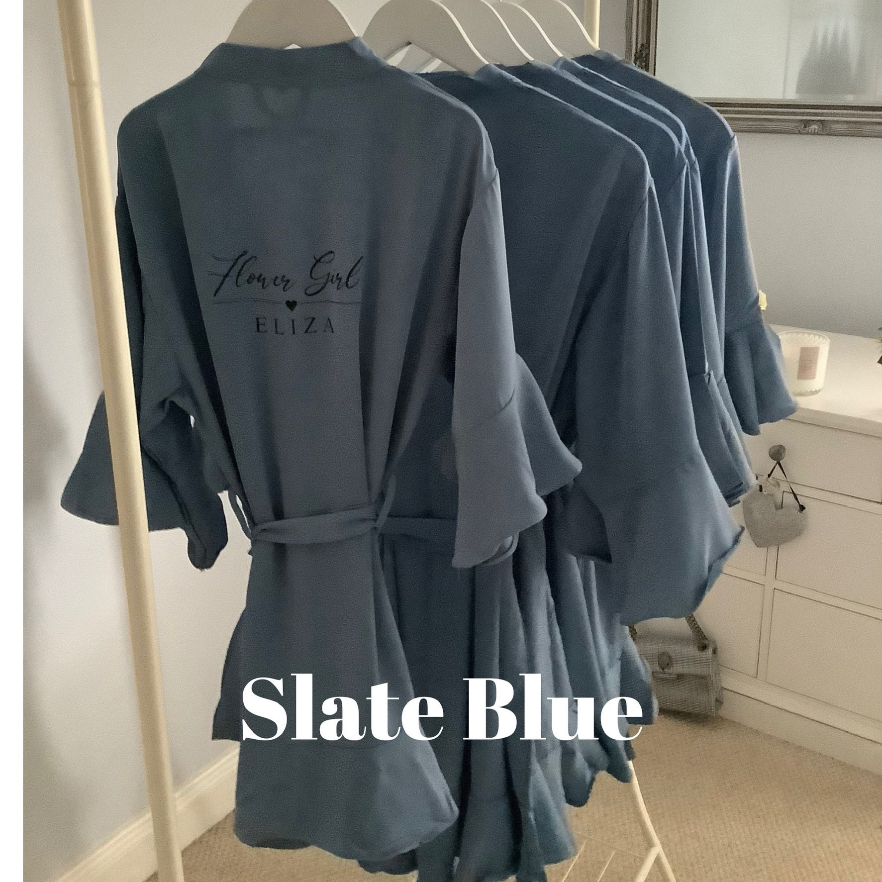 Personalised Bridesmaid Ruffle Robes Bridesmaid Robe Bride Etsy UK