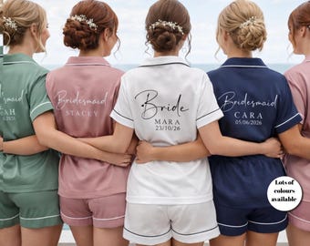 Personalised Satin Pyjamas - Bride & Bridesmaid Wedding PJs