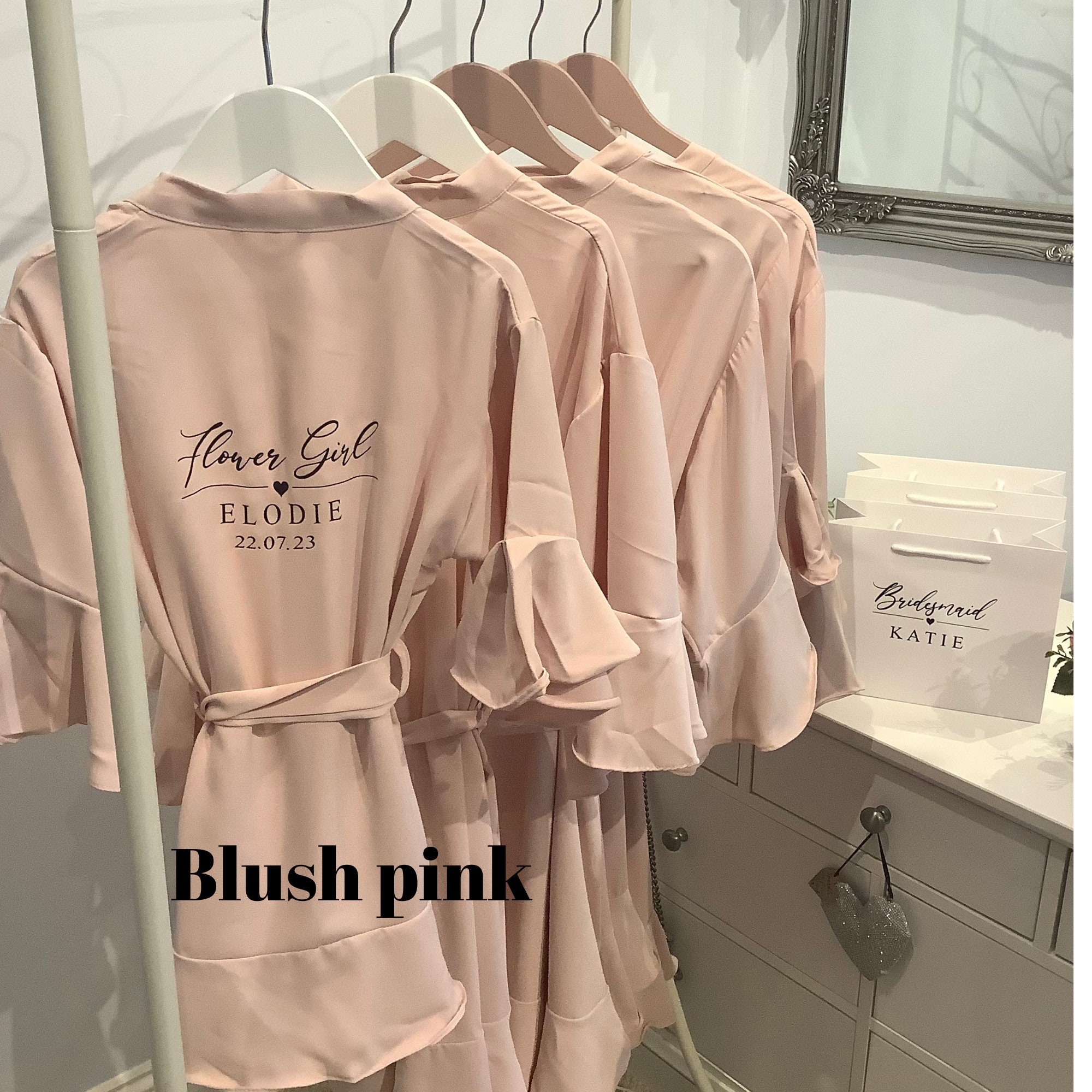 Personalised Bridesmaid Ruffle Robes Bridesmaid Robe Bride Etsy UK