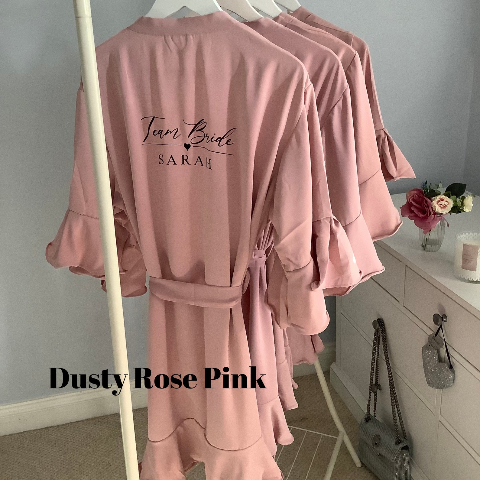 Personalised Bridesmaid Ruffle Robes Bridesmaid Robe Bride Etsy UK