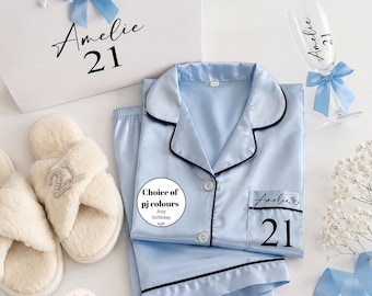 Build Your Own Birthday Pyjama Gift Set | Personalised Satin Birthday Pyjamas