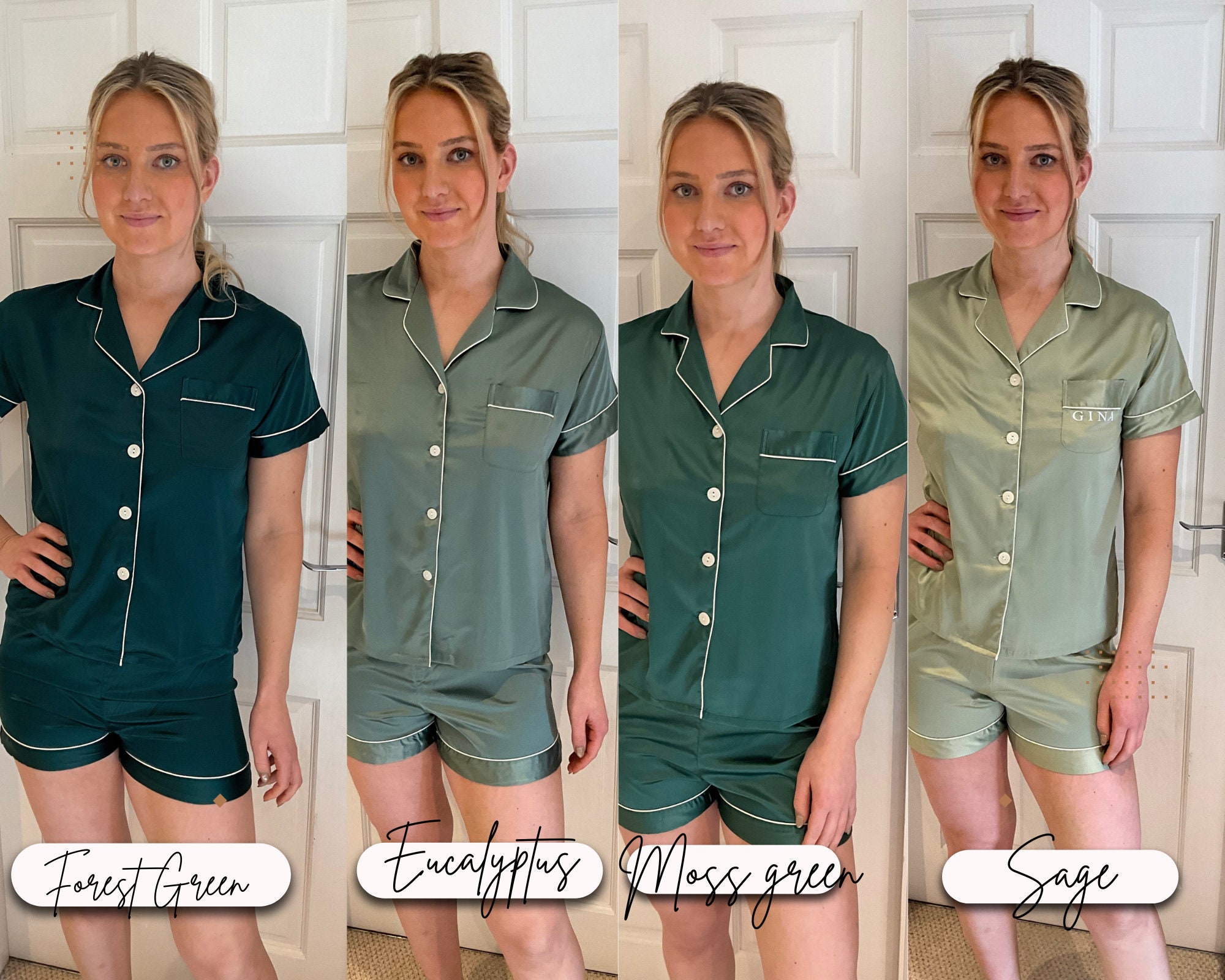 Dark Green Pjs Etsy