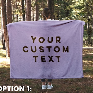 Personalized Fleece Blanket | Custom Text, Photo, Quote | Graduation, Wedding Gift image 1