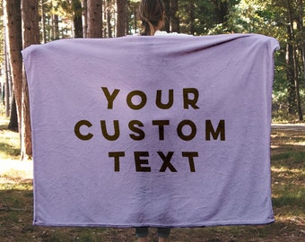 Personalized Fleece Blanket | Custom Text, Photo, Quote | Graduation, Wedding Gift