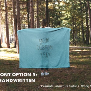 Personalized Fleece Blanket | Custom Text, Photo, Quote | Graduation, Wedding Gift 5- Handwritten
