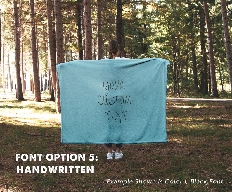 Personalized Fleece Blanket | Custom Text, Photo, Quote | Graduation, Wedding Gift 5- Handwritten