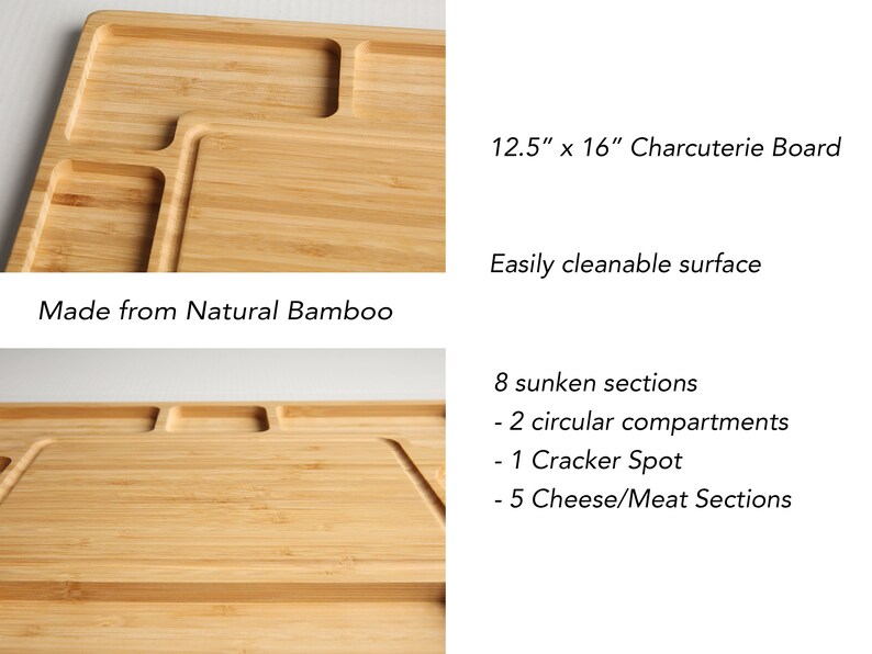 Charcuterie Board Personalized, Real Bamboo, Gift Idea