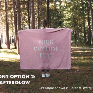 Personalized Fleece Blanket | Custom Text, Photo, Quote | Graduation, Wedding Gift 2- Afterglow