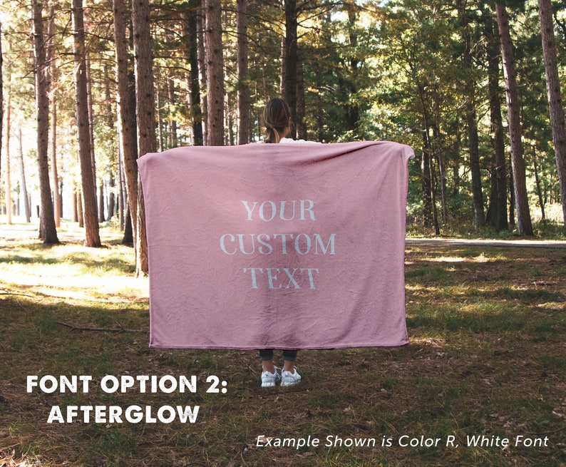 Personalized Fleece Blanket | Custom Text, Photo, Quote | Graduation, Wedding Gift 2- Afterglow