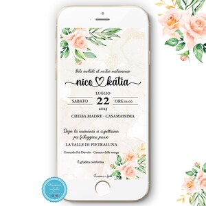 Invito digitale MATRIMONIO - FILE DIGITALE - Invito compleanno, comunione