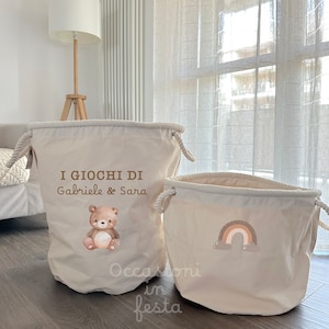 GLÜCKSWOLKE Cesto Portagiochi Bambini - 15 Motivi I Contenitore Giocattoli  con Coperchio I Scatola Portaoggetti (33x33x33) compatibile con Kallax I Cesta  porta giochi Cameretta I Foresta Animale Volpe : : Prima infanzia