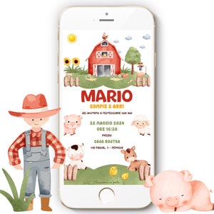 Invito Compleanno bambino bambina - WHATSAPP - FILE DIGITALE Personalizzato