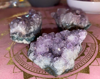 Amethyst Cluster with Calcite