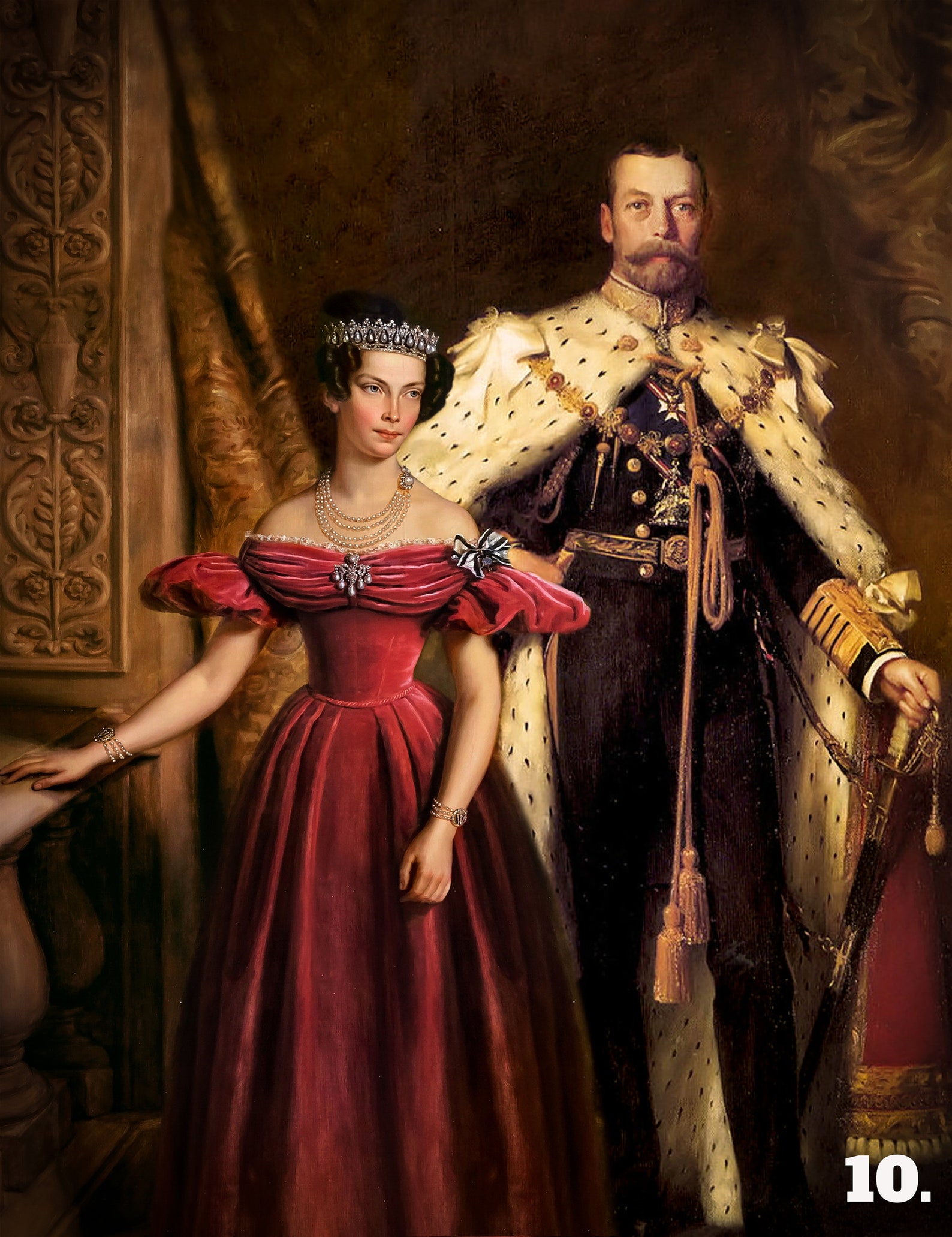 Custom Royal Portraits for Couples Historic Portrait | Etsy