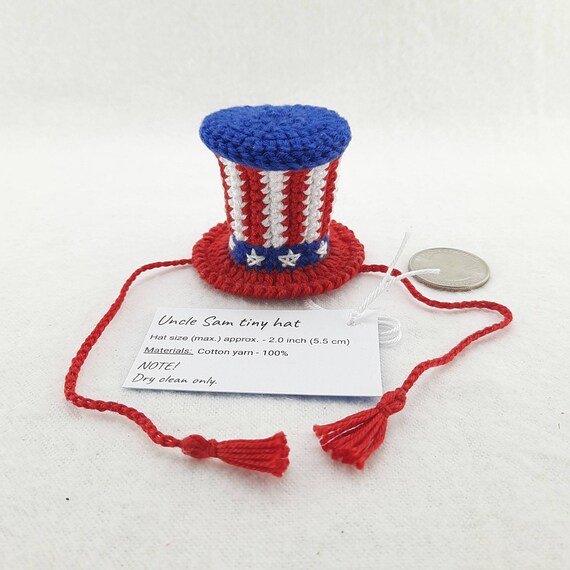 Uncle Sam Tiny Hat for Hamster Guinea 