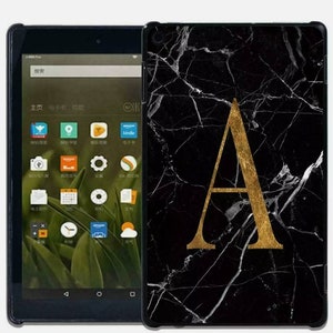 Personalised 1 Initial Marble Letter Cover Case For Amazon Kindle Fire HD 8th/10thPaperwhite 1/2/3/4 Tablet image 4