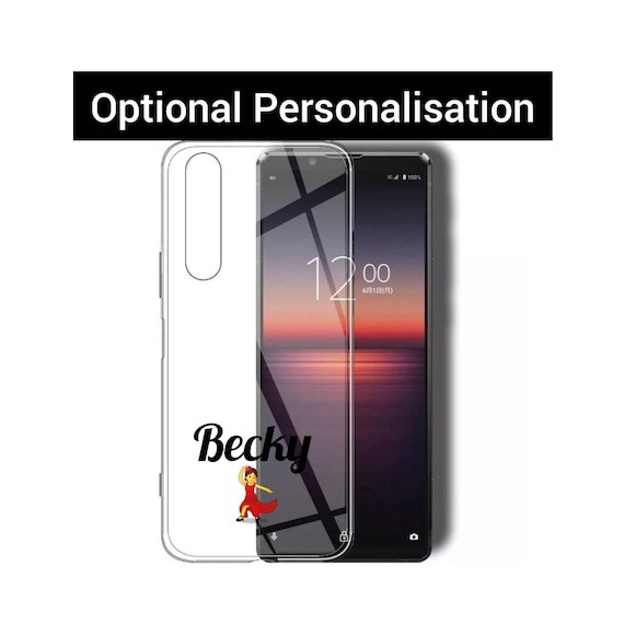 Personalised Name/Initials/Emojis Clear Phone case cover for Sony Xperia  L1 L2 L3 L4 XA1 XA2 XZ2 XZ3