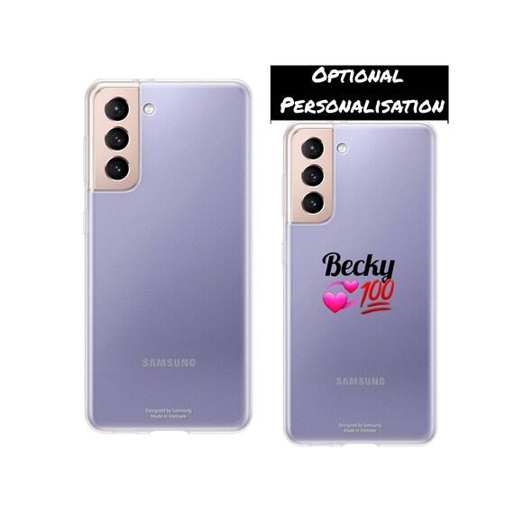 Personalised Name/Initials/Emojis Clear Phone case cover for Samsung Galaxy  A12 A21s A02s A10 A10e A20 A20e A30 A31 A32 A32 5G