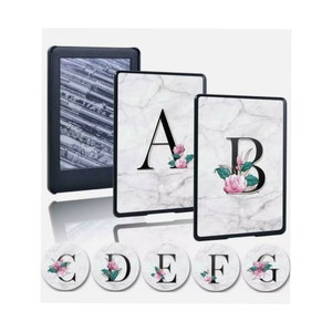 1 funda de cubierta floral de mármol personalizada para Amazon Kindle Fire HD 8th/10th Paperwhite 1/2/3/4