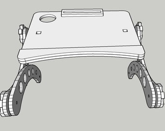 Lap Desk, Tablet Holder, Breakfast Tray, DIY , svg file, dxf file, dwg file, ai file, CNC profile cutting, Laser cutting