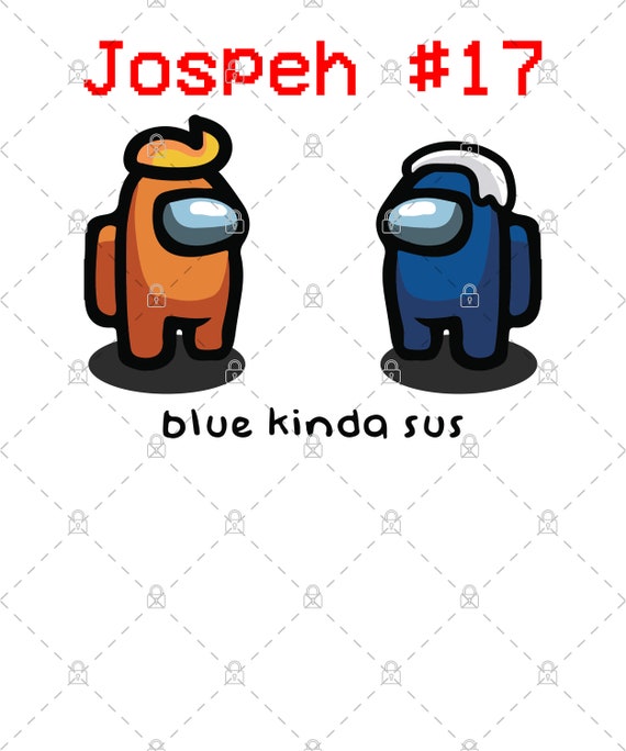 Blue Kinda Sus - Among Us Impostor PNG For Print, Digital download, Sublimation