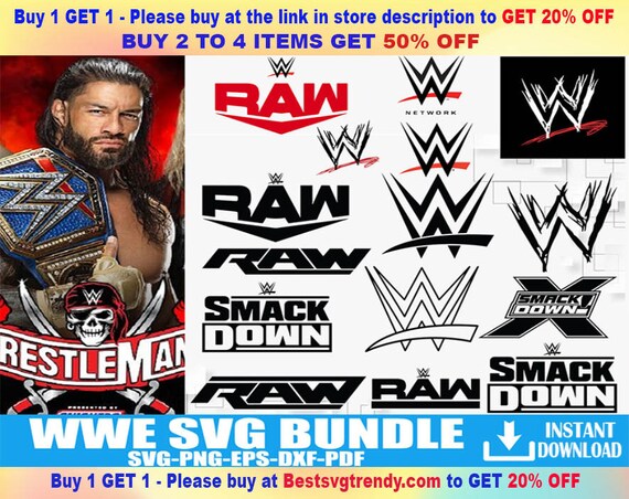 WWE Svg Bundle Raw Svg Bundle Brand Logos Svg Bundle | Etsy