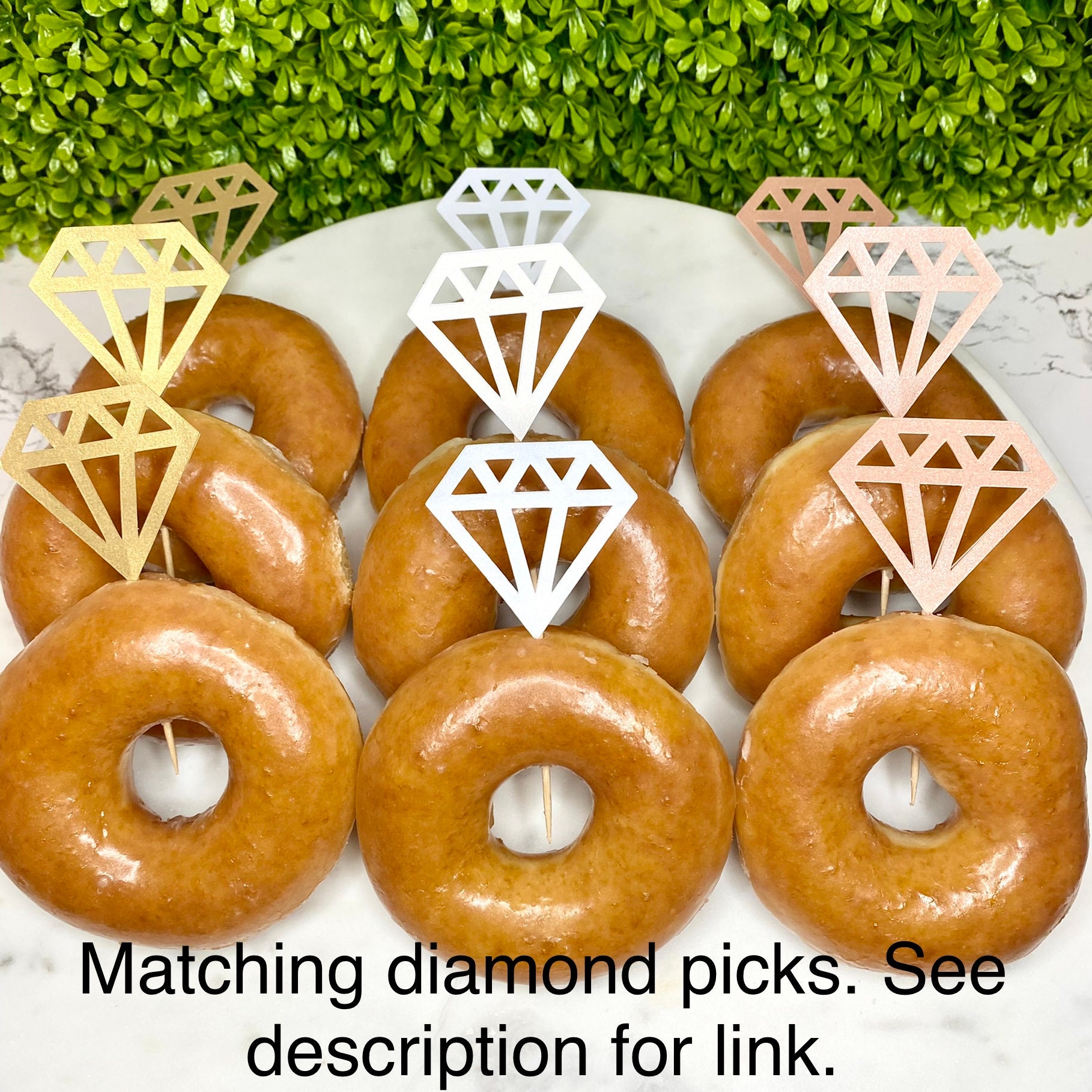 20 Shimmer Diamond Ring Drink Tags Bridal Shower Drink Tags Etsy