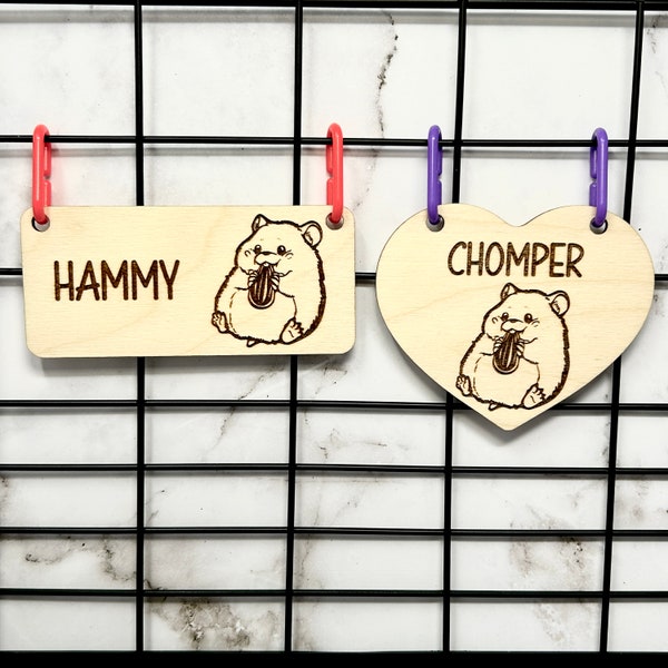 Hamster Cage Sign, Hamster Accessories, Hamster Decor, Hamster Gifts, Pets Name Sign, Personalized, Hamster mom, Hamster sign, Custom