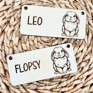 Bunny Name Tag, Rabbit Name Tag, Bunny Accessories for Rabbits, Cage ...