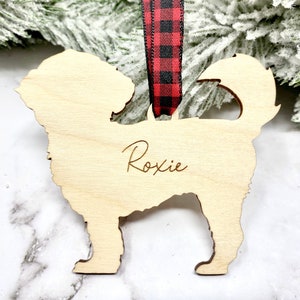 Maltese Christmas Ornament, Maltese Ornament, Personalized Maltese, Maltese Gifts, Maltese Mom, Maltese Dad, Wood Ornament