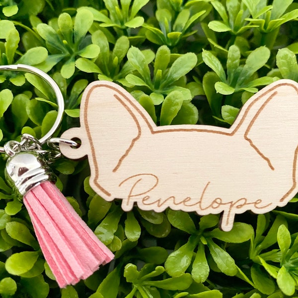 Frenchie Keychain, French Bulldog, Frenchie Mom Keychain, Frenchie Dog Dad, hand drawn dog, One Line Dog Drawing, One Line Pet Drawing