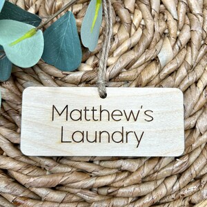Custom Wooden Labels, Labels for Laundry, Laundry Basket Labels, Labels ...