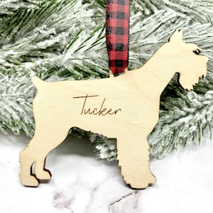 Miniature Schnauzer Ornament, Miniature Schnauzer Gifts, Personalized Miniature Schnauzer, Miniature Schnauzer Mom, Wood Ornament