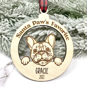 Frenchie Ornament, French Bulldog Ornament, Bulldog Christmas Ornament, Frenchie Mom Gifts, Frenchie Dad, French Bulldog Gift, Frenchie Mom