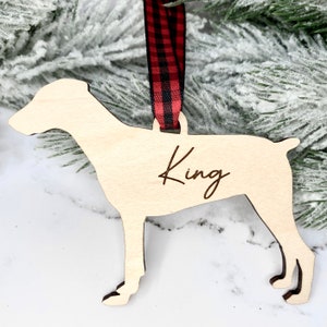 Floppy Ear Doberman Ornament, Personalized Doberman, Doberman Christmas Ornament, Doberman Gifts, Doberman Mom, Doberman Dad, Wood Ornament