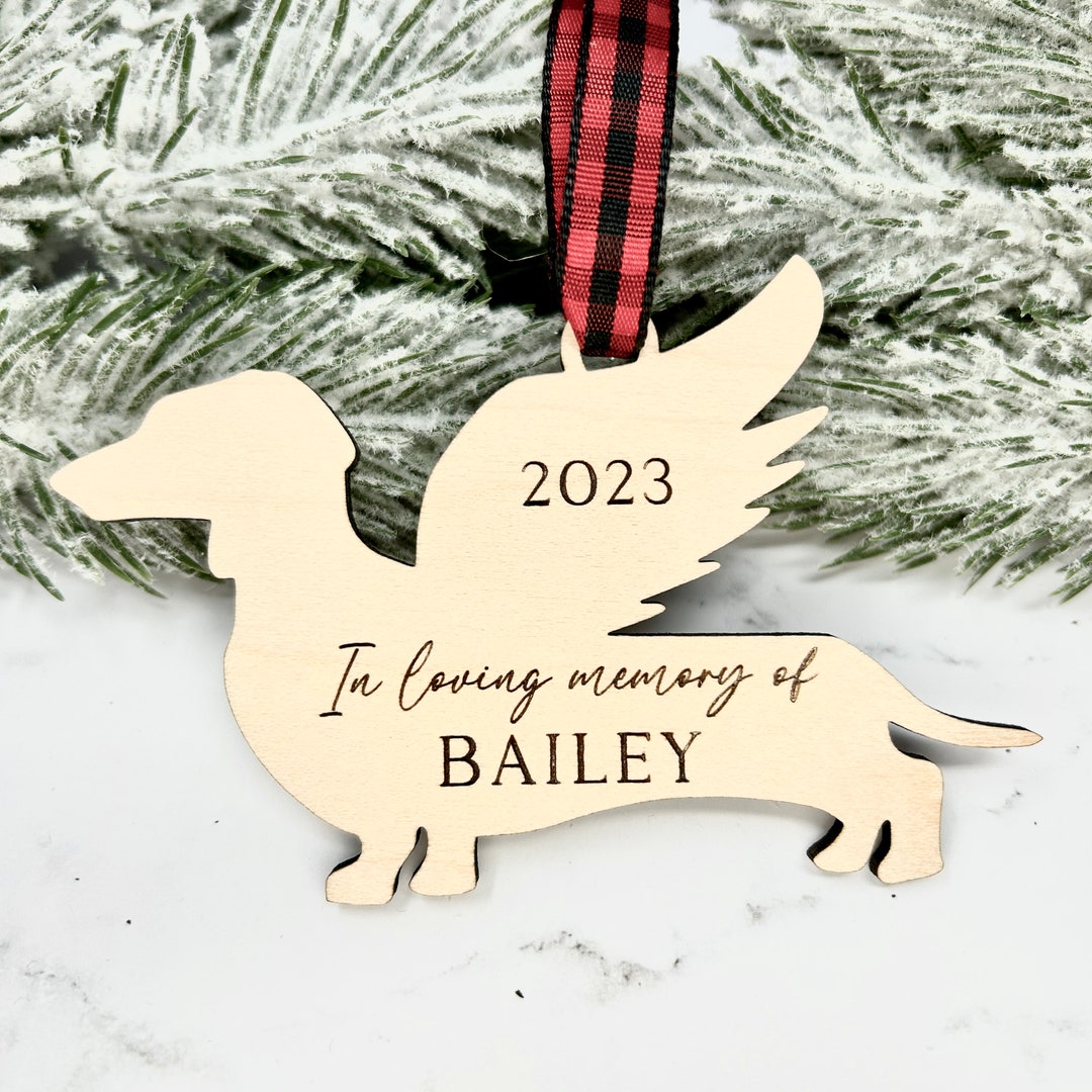 Dachshund Memorial Ornament, Dachshund Memorial, Dachshund Angel, Doxie