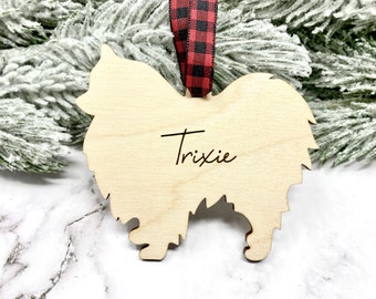 Pomeranian Ornament, Personalized Pomeranian, Pomeranian Christmas Ornament, Pomeranian Gifts, Pomeranian Mom, Pomeranian Dad, Wood Ornament