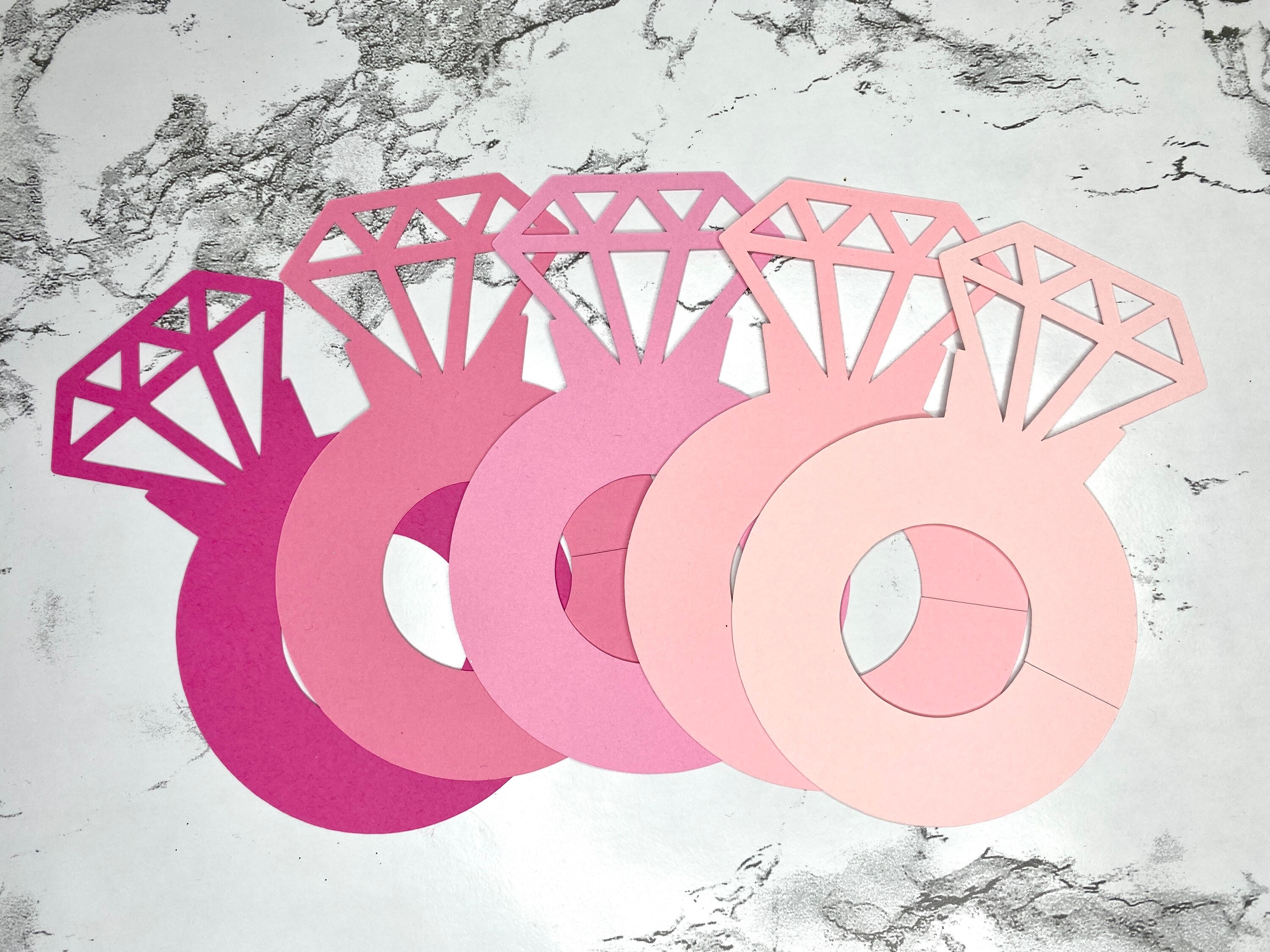 Diamond Ring Drink Tags Bridal Shower Drink Tags Engagement Etsy