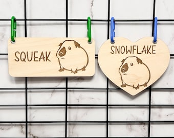 Guinea Pig Name Sign, Guinea Pig Name Tag, Guinea Pig Cage Sign, Guinea Pig Cage Accessories, Cage Decor, Personalized, Himalayan Guinea Pig