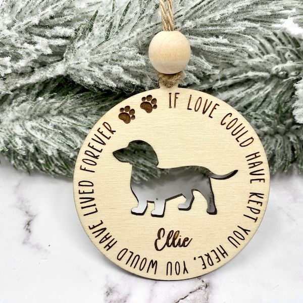 Dachshund Memorial Ornament, Dachshund Memorial, Doxie Memorial Gift, Doxie Mom, Dachshund Lover, Dachshund Ornament, Loss of Dachshund