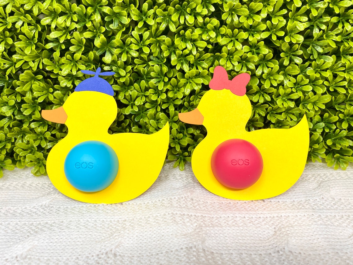 Eos Lip Balm Favor Rubber Duckies Baby Shower Lip Balm Eos Etsy