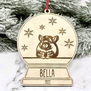 Chinchilla Ornament, Chinchilla Christmas Ornament, Chinchilla Decor, Chinchilla Gifts, Chinchilla Mom, Chinchilla Dad, Wooden Chinchilla